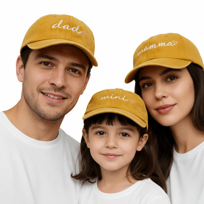 Washed Cotton dad mama mini Love Caps Baseball Hats