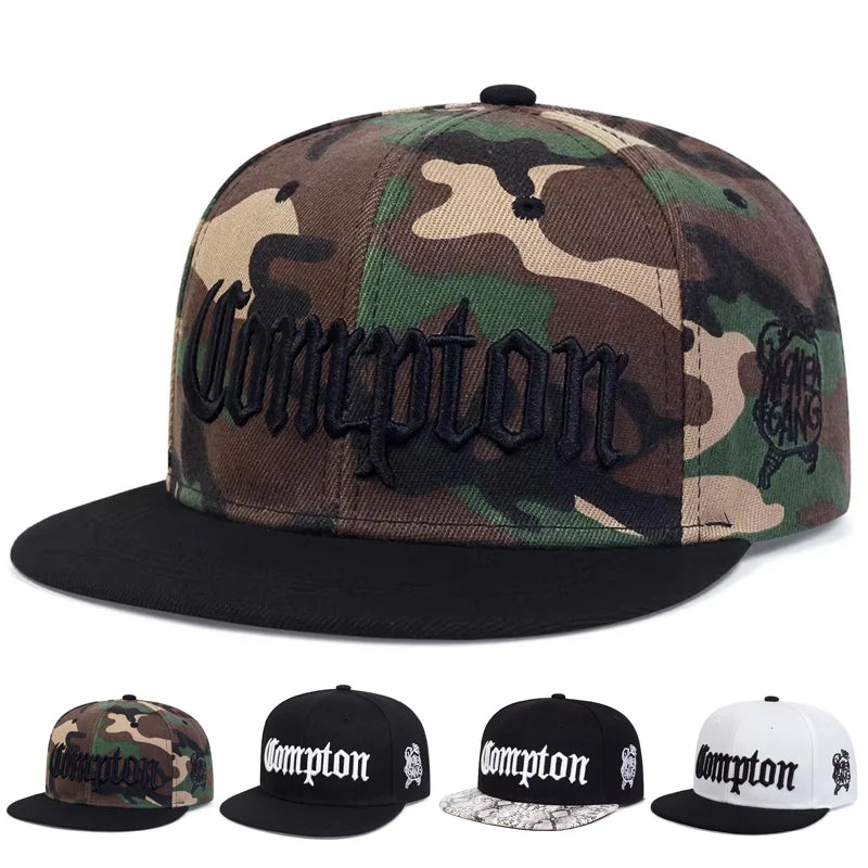 Unisex Compton Embroidery Baseball Hats Spring Autumn Outdoor