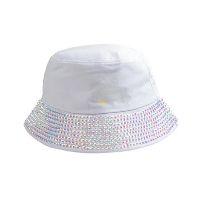 Unisex Bucket Hat Rhinestones Blingbling Fisherman Hat