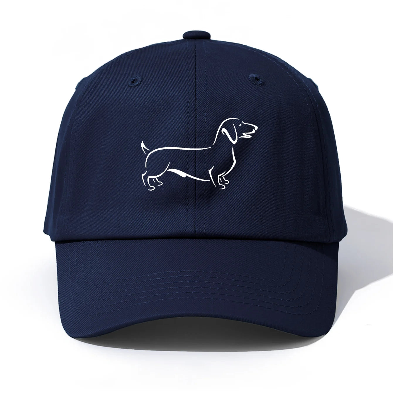Dachshund Print Baseball Cap For Adults