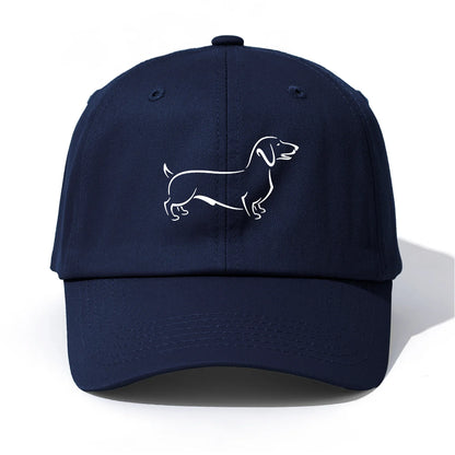 Dachshund Print Baseball Cap For Adults