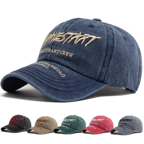 Baseball Cap Embroidered Cotton Soft Top Men's Caps Casual Retro Travel Visor Hats