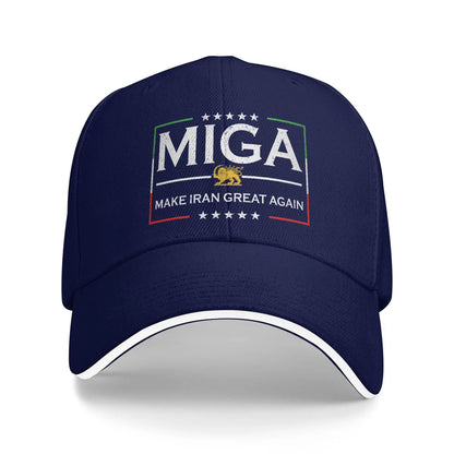 Iranian Make Iran Great Again Emblem Of Iran MIGA Baseball Cap