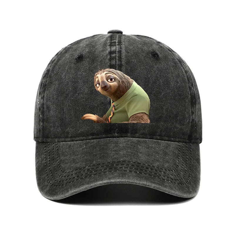 Cartoon Zootopia Three-toedSloth Baseball Cap