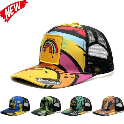 Fashion Luxury Caps Colourful Embroidery Patch Four Seasons Snapback Cap
