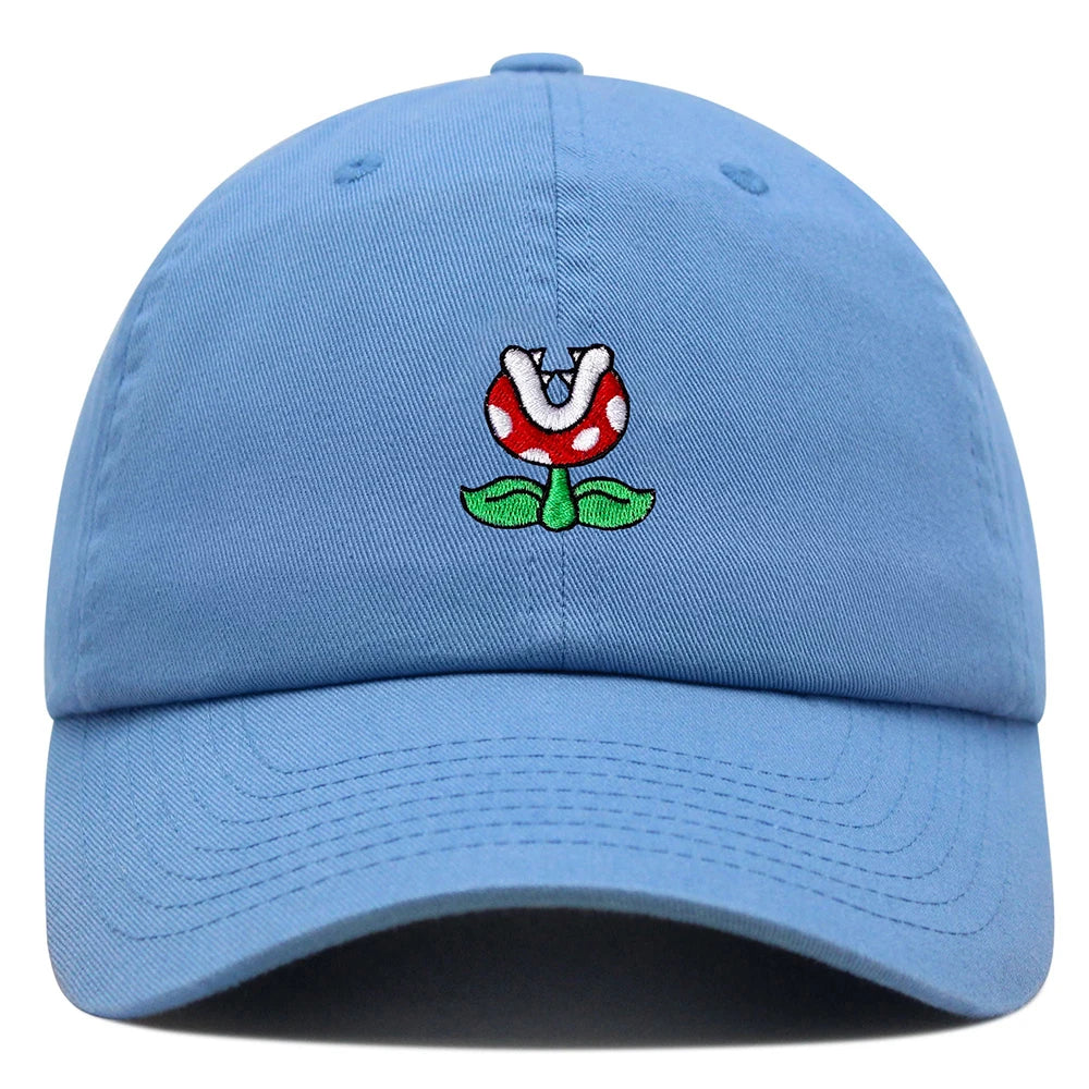 Piranha Plant Dad Hat Embroidered Cartoon Cute Mushroom Baseball Cap