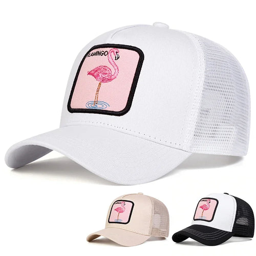 Unisex Flamingo Patch Embroidery Baseball Caps