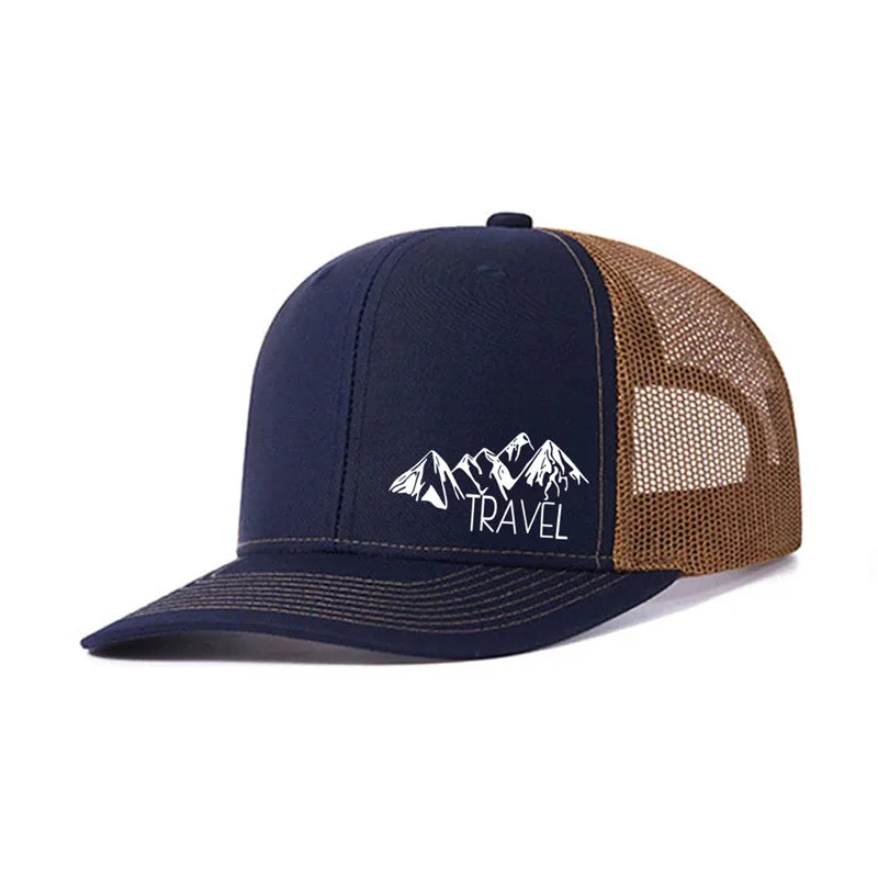 Peak TRAVEL Curved Adult Baseball Cap for Men Women Outdoor Mesh Duck Hat