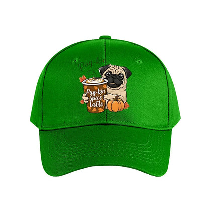 Pug Pumpkin Spice Latte Baseball Cap
