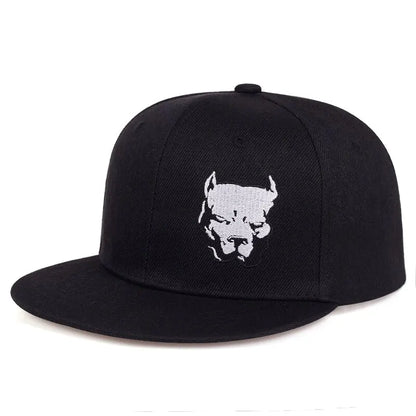 Unisex Dog Head Embroidery Embroidery Hip-hop Hats Adjustable Snapback Caps