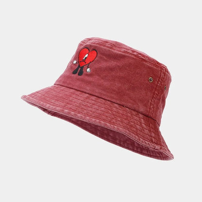 Trendy Bad Bunny Fisherman's Hat Wide Brim Sun Protection Men Sun Hat Bucket Hat