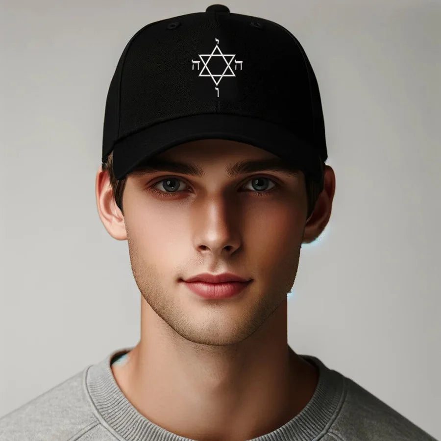 Embroidery Star of David Men Baseball Cap