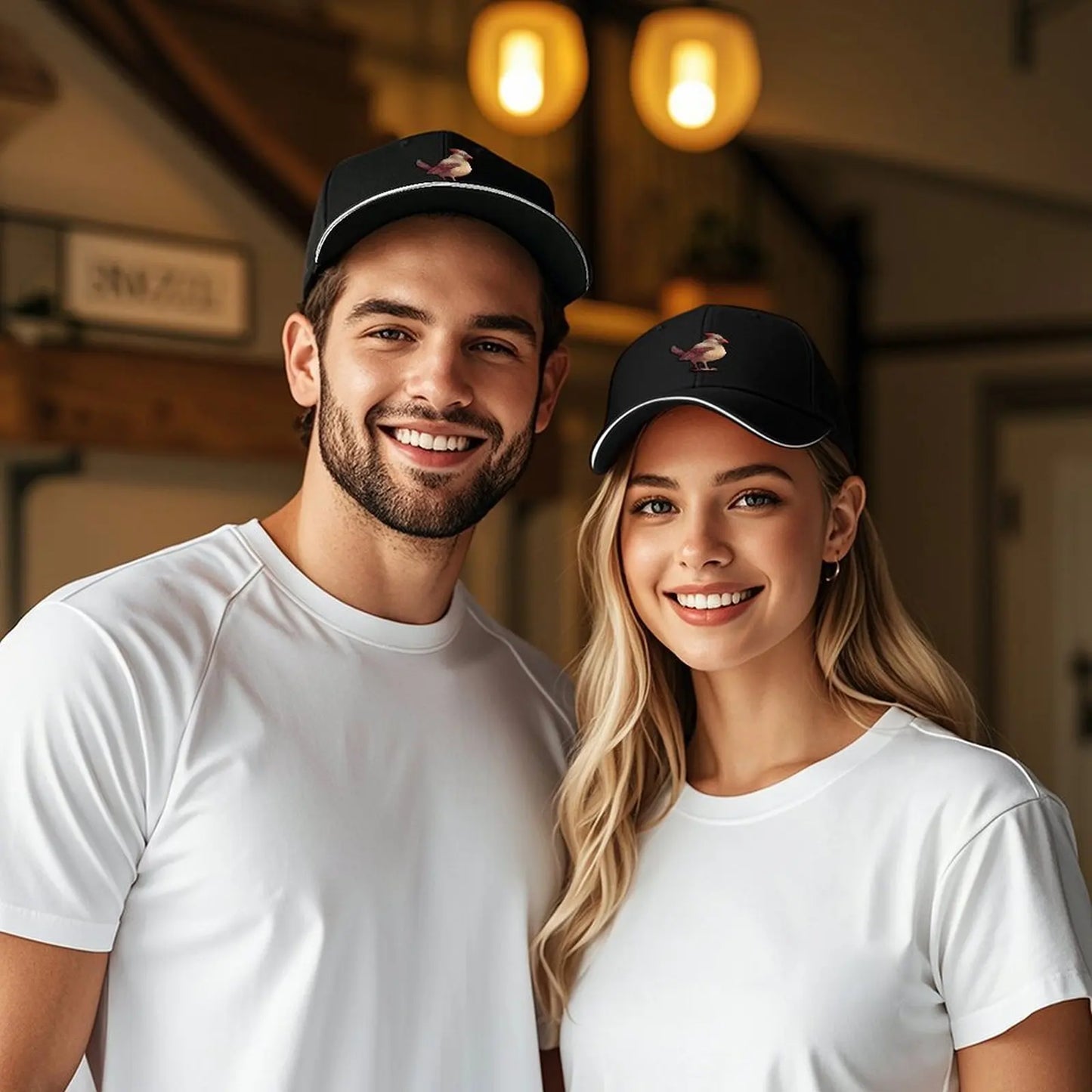 Pixel Northern Cardinal Baseball Cap
