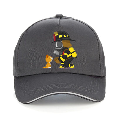 Rescues Kitten Men Baseball Cap Fashion Firefighter Hero Fight Fire