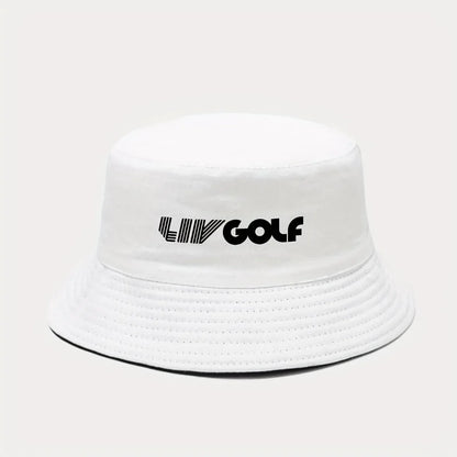 Golf Printed Bucket Hats Couple's Breathable Light Weight Foldable Sun Cap