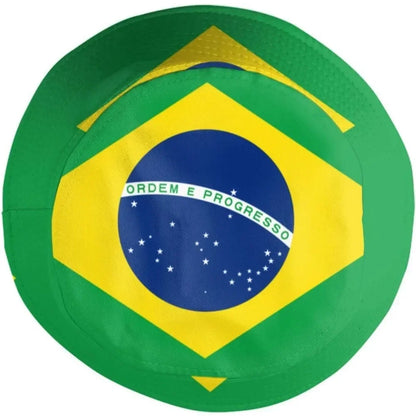 Brazil Flag Fisherman Cap Hip Hop Printing Bucket Hat