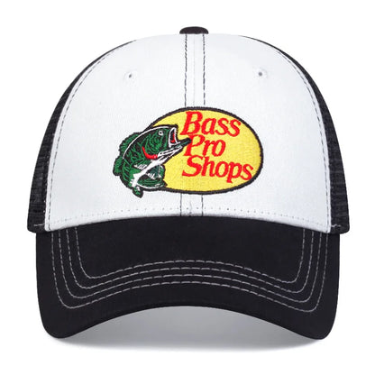 Unisex Letter Fish Embroidery Hip-Hop Hat Four Seasons Baseball Caps