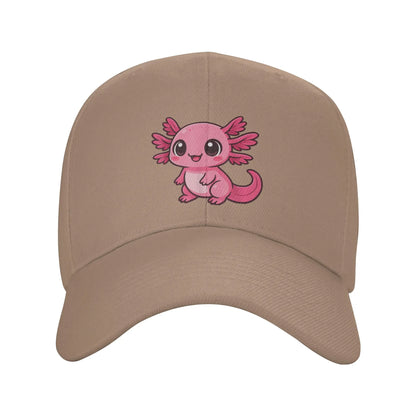 Cute Kawaii Pink Axolotl for Axolotl Lovers Casual Baseball Cap
