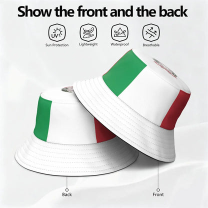 Italy Fisherman Hats Custom Name Number Team Logo Flat Bucket Cap