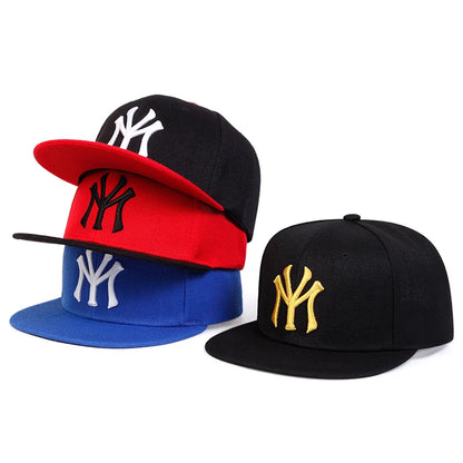 Unisex Letter Embroidery Snapback Caps Hip-hop Hats Outdoor