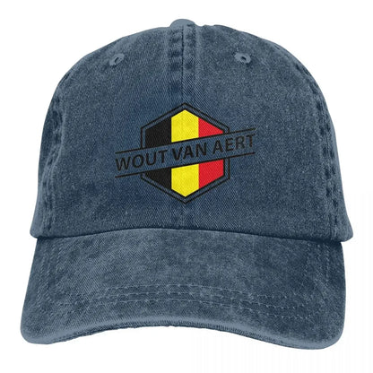 Wout Van Aert Baseball Caps Accessories Retro Distressed Denim Sun Cap Men Women