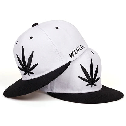 Spring Summer Maple Leaf Embroidery Baseball Cap Fashion Snapback Cap