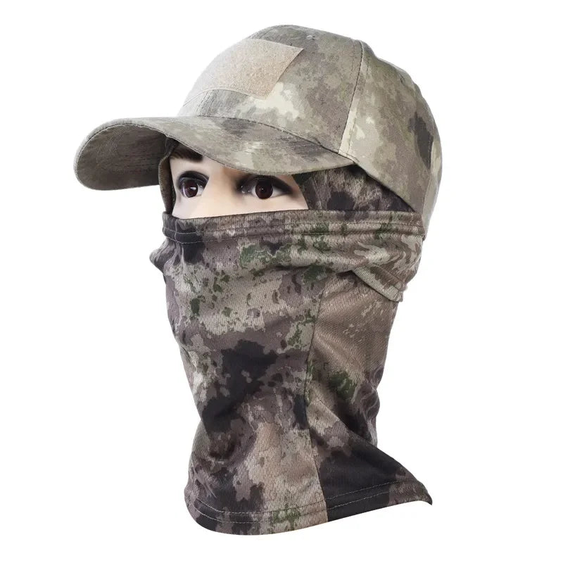Camo Baseball Caps Camouflage Balaclava Hat Outdoor Fishing Hiking Hunting