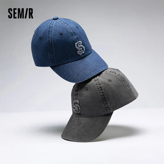 Semir Men Washed Denim Baseball Cap Cotton