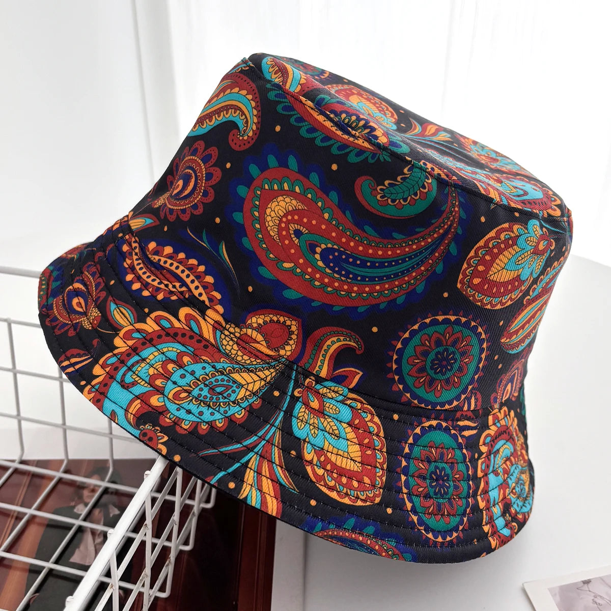 Style Bucket Hat Fisherman Hats Leaf Pattern Panama Cap Caps For Men Woman