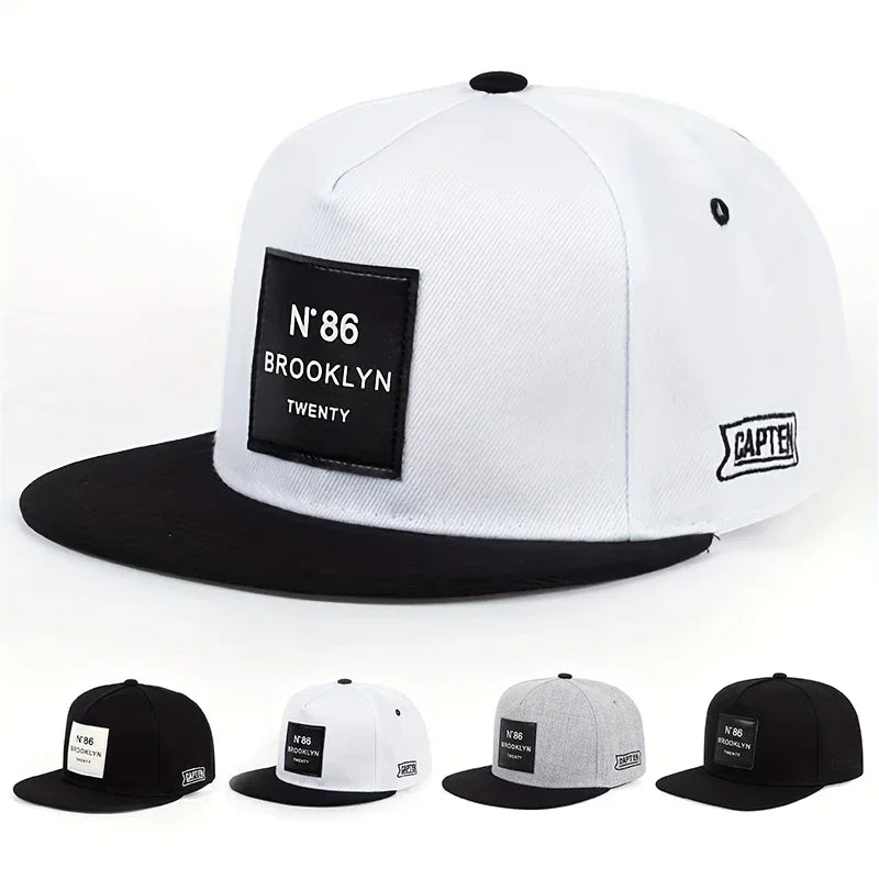 Unisex Brooklyn Print Label Embroidery Hip-hop Hats Snapback Caps