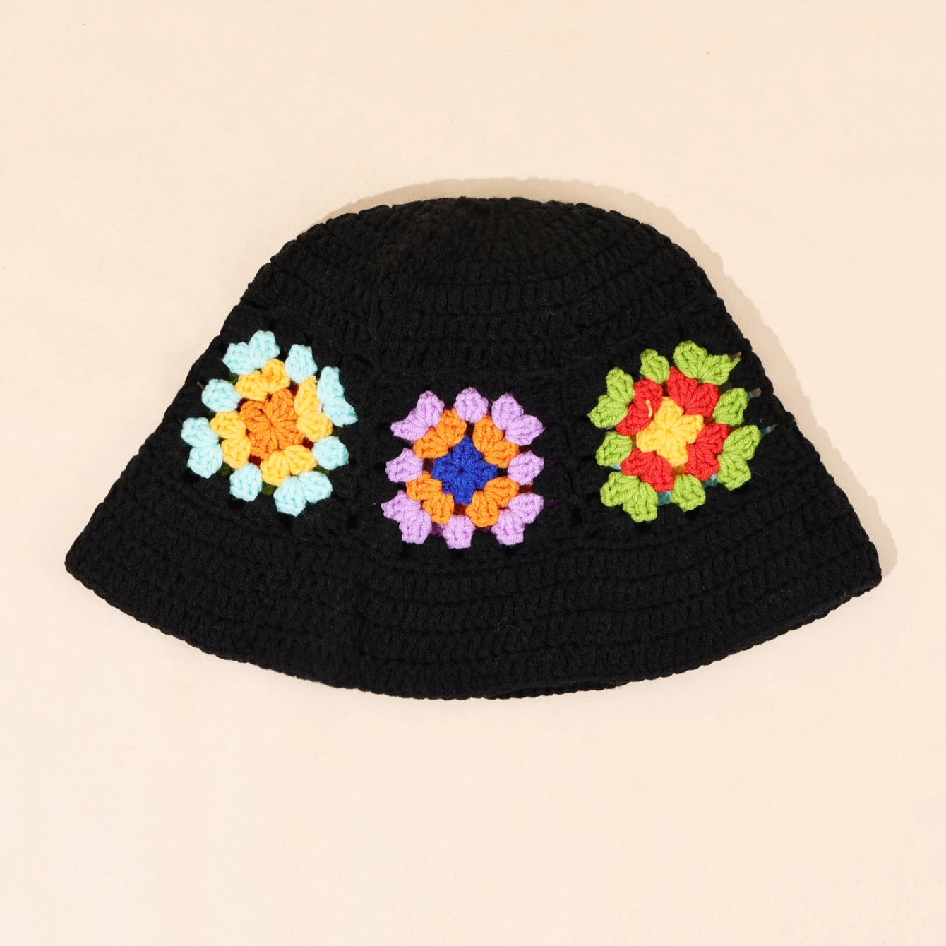 1PC Handmade Crocheted Bucket Shaped Hat