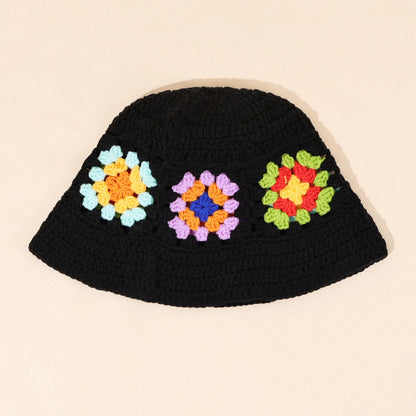 1PC Handmade Crocheted Bucket Shaped Hat