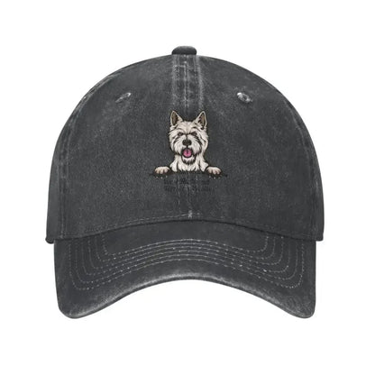 Classic Unisex Cotton Peeking Dog West Highland White Terrier Baseball Cap Adult Westie