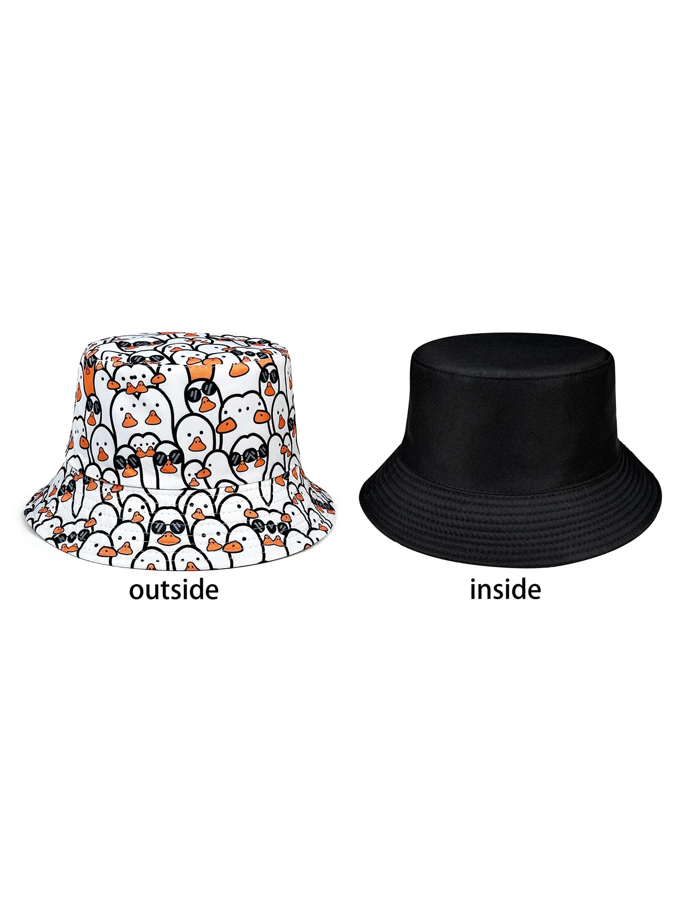Fashionable Little White Goose Bucket Hat