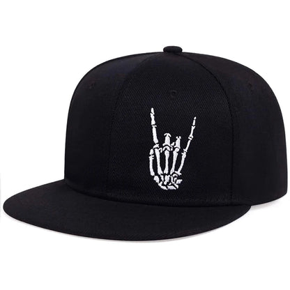 Unisex Skeleton Fingers Embroidery Hip-hop Hats Spring Autumn Outdoor