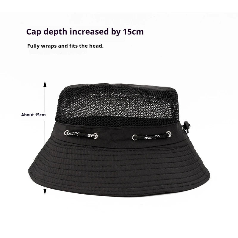 Summer Breathable Mesh Small Basin Hat Bucket Hat