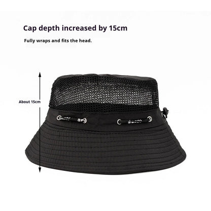 Summer Breathable Mesh Small Basin Hat Bucket Hat