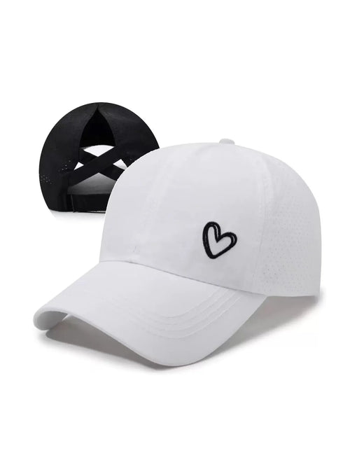 Womens Criss Cross Ponytail Hat Quick Drying Baseball Cap