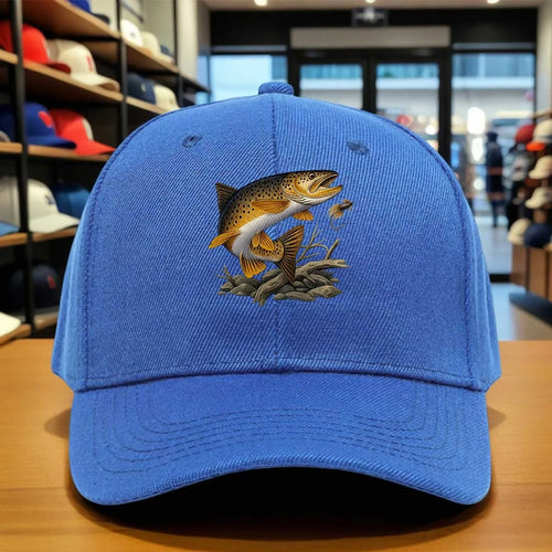 Vibrant Trout Fishing Baseball Cap