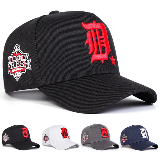 Unisex Gothic D Letter Embroidery Side DUMMY FRESH Baseball Caps Sunscreen Hat
