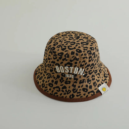 Men's Summer Sunscreen Bucket Hat Women's Panama Hat BOSTON Printed Letter