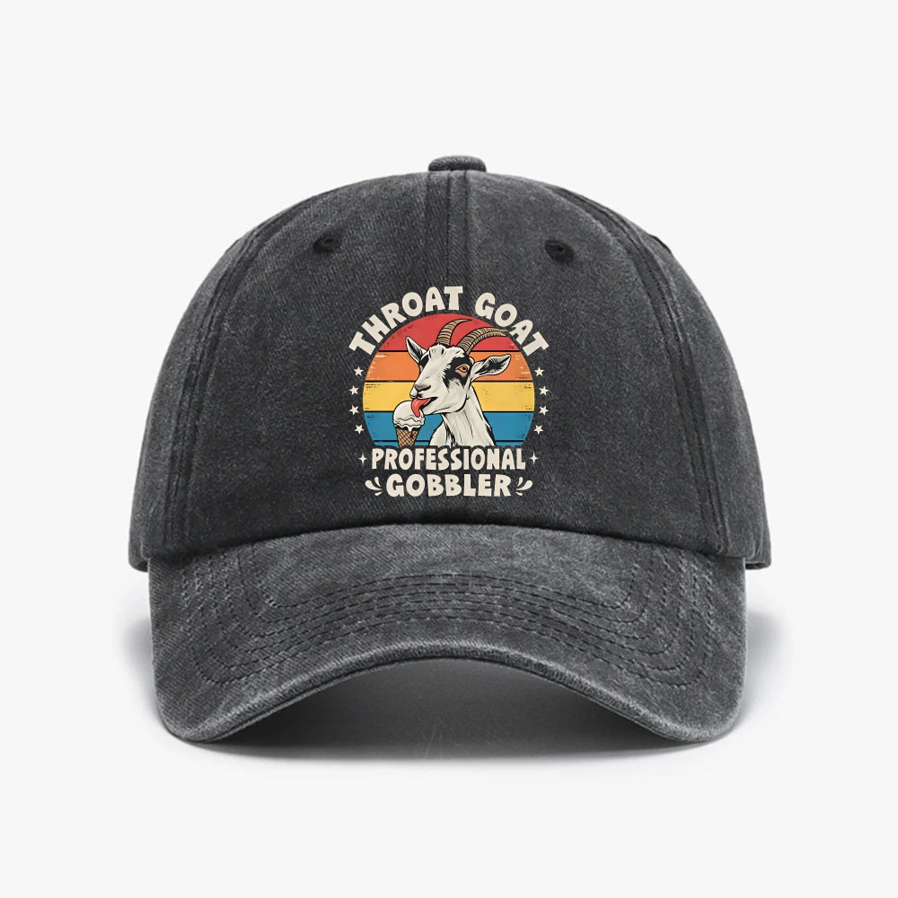 Throat Goat Retro Inappropriate Adult Funny Gag Memes Baseball Cap