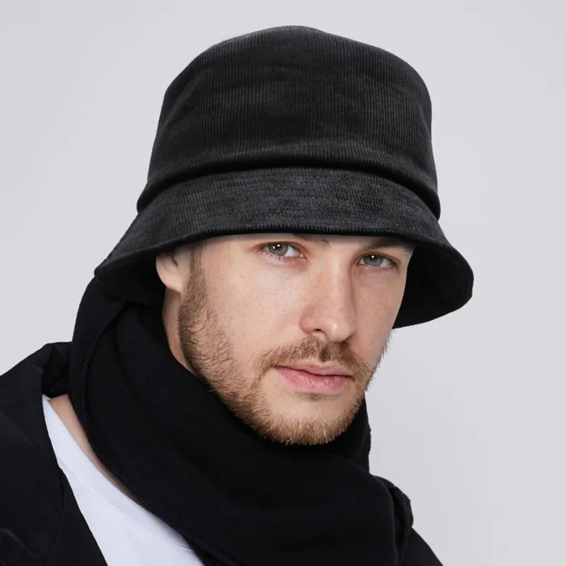 Dad Winter Hat Lady Outdoors Corduroy Bucket Hats Men