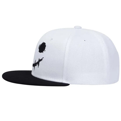 Unisex XO Smiling Face Embroidery Hip-hop Hats Adjustable Snapback Caps