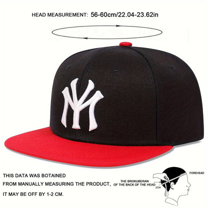 Unisex Letter Embroidery Hip-Hop Hat Snapback Cap