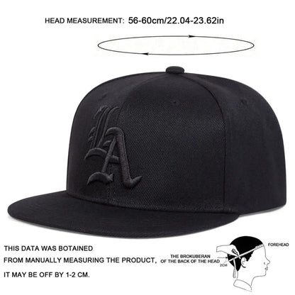 Unisex Gothic Letter Embroidery Hip Hop Hat Snapback Cap
