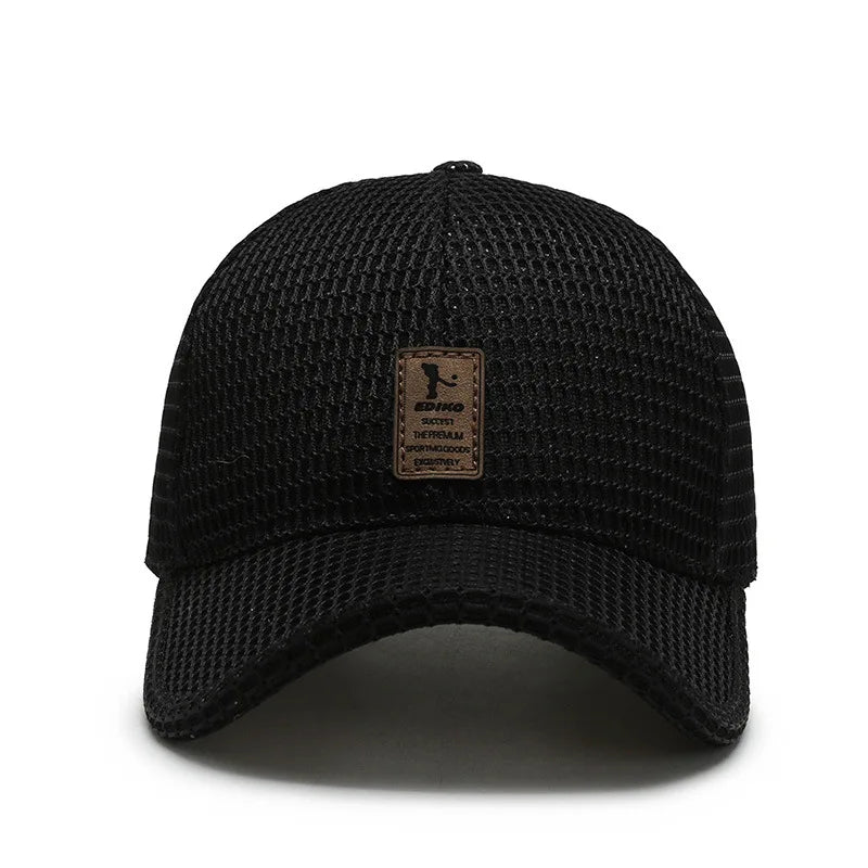 Men'S New Fashion Baseball Cap Summer Breathable Full Net Shade Fishing Cap