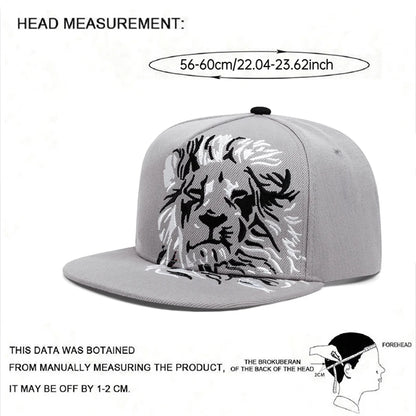 Lion Eagle Embroidered Fashion Men's Street Hip Hop Hat Snapback Hat