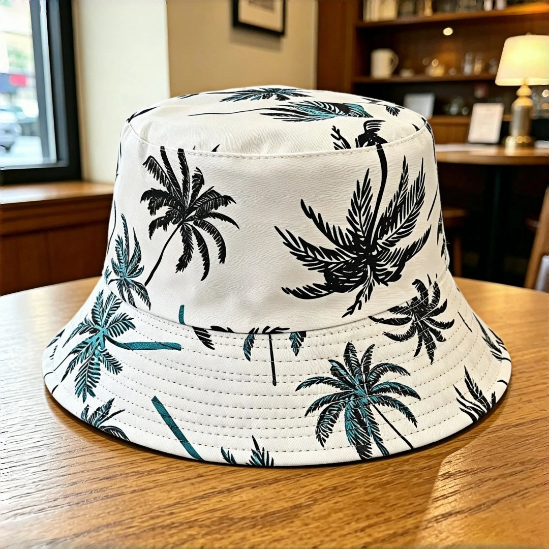Hawaii Coconut Tree Wide-Brimmed Stylish Classic Bucket Hat