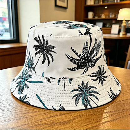 Hawaii Coconut Tree Wide-Brimmed Stylish Classic Bucket Hat